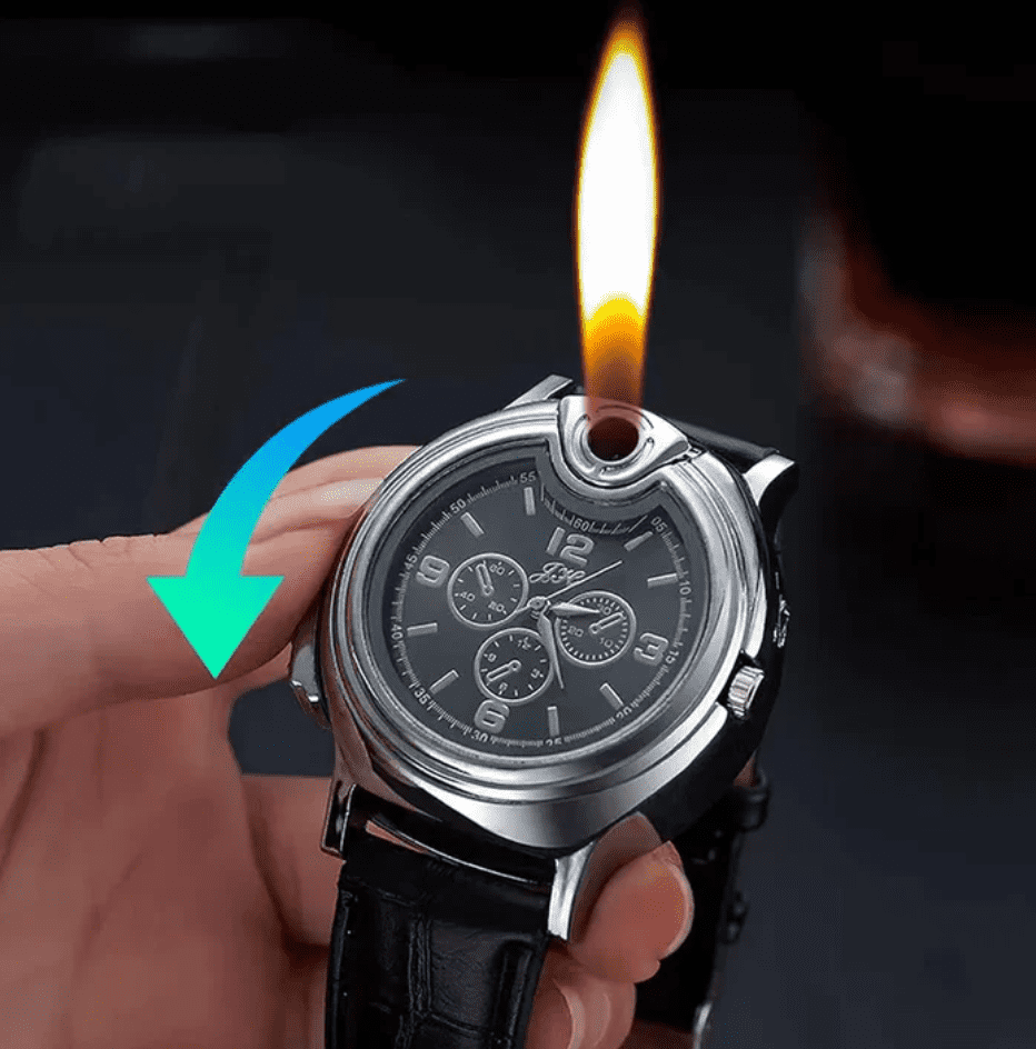 RELOJ CON ENCENDEDOR BRIKET DE LLAMA
