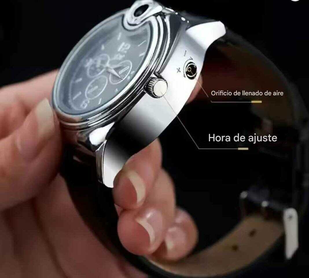 RELOJ CON ENCENDEDOR BRIKET DE LLAMA